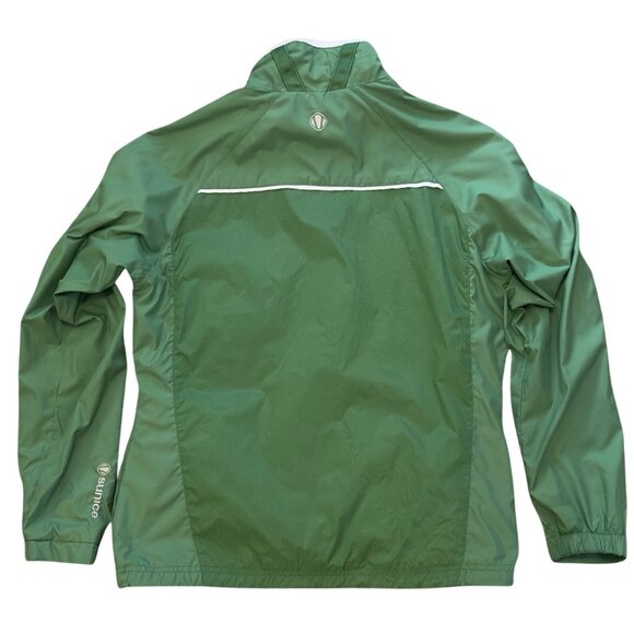 Sunice Green Weather Golf Jacket Size M Lightweight Reflective Trim Windbreaker - Picture 3 of 9
